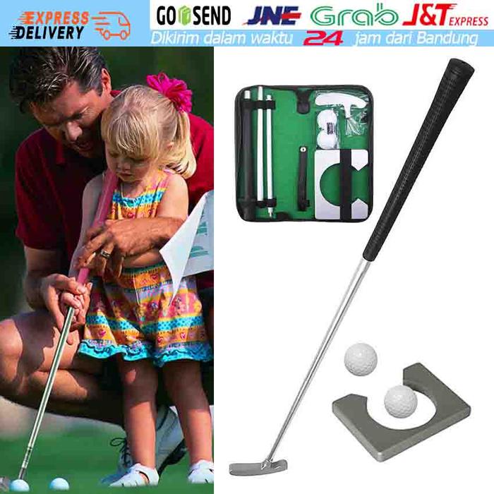Gambar Set Kado Putter Stick Golf termasuk 2 bola,Lubang cup dan panduan dari Soya Global undefined Tokopedia