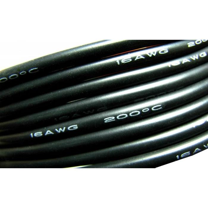 Gambar 1meter Kabel baterry lipo Silikon 16AWG silicone wire 16 awg AWG16 RC - HITAM 1METER dari My Aladin undefined Tokopedia