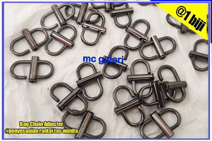 Gambar AKSESORIS TAS (1 BIJI) PENGAIT TAS - KAITAN TAS PENYESUAIAN RANTAI TAS - BLACK NIKEL dari lianajayastore undefined Tokopedia