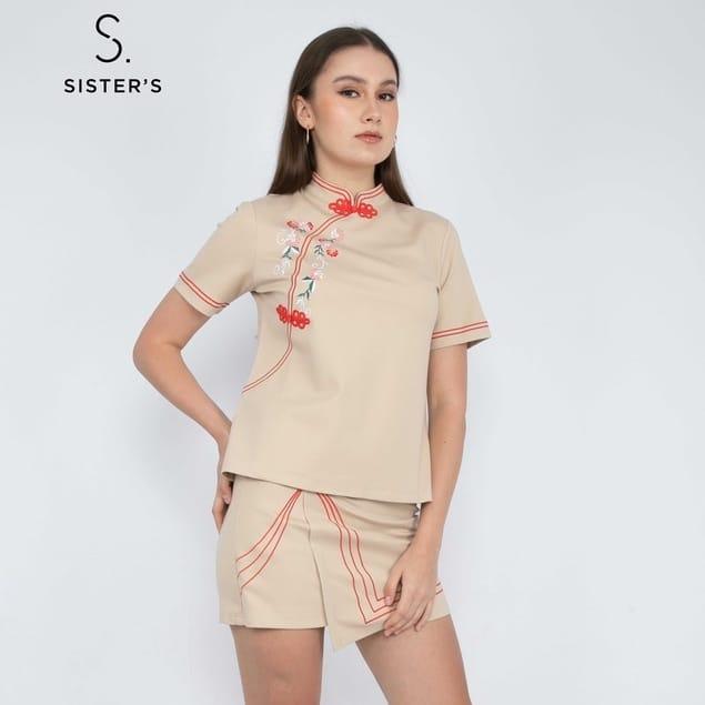 Gambar *Ready Stok* SISTER'S - Setelan Kaos 6420 (ZE) - Krem, XL dari Sisters Fashion Group undefined Tokopedia