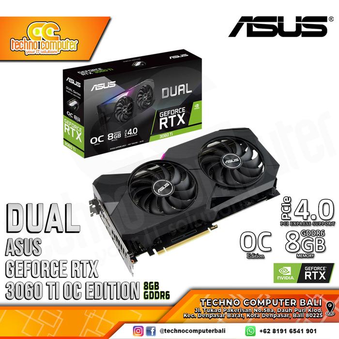Gambar VGA ASUS DUAL GeForce RTX 3060 Ti V2 OC Edition 8GB GDDR6 256bit dari Techno Computer Bali undefined Tokopedia