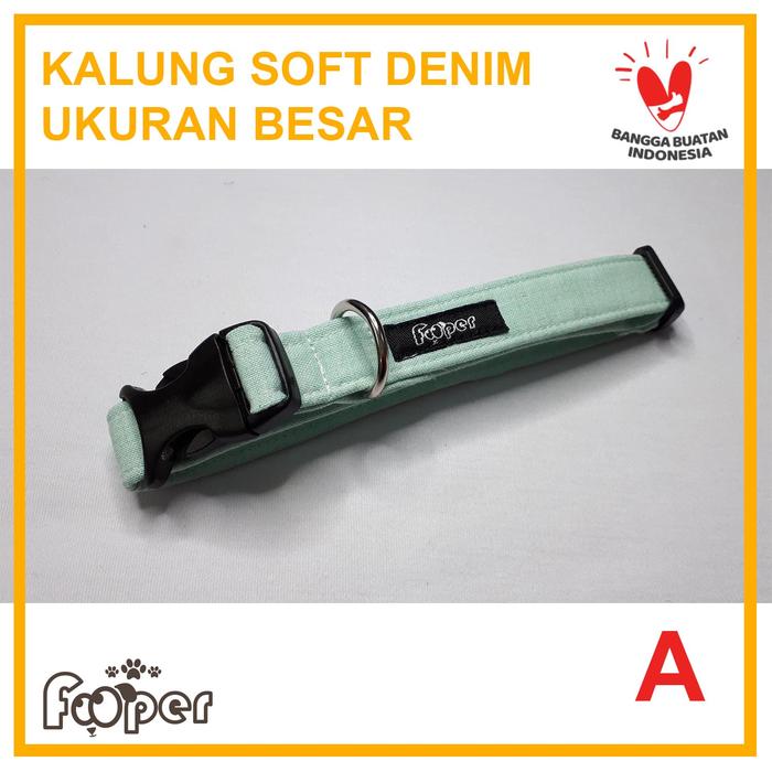 Gambar Fooper Kalung Anjing Dog Soft Denim Collar Size S M L - A. Hijau Mint, S dari Fooper undefined Tokopedia