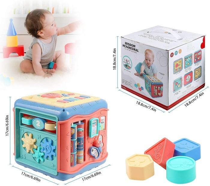 Gambar Mainan Edukasi Anak Bayi Fancy Cube Shape Sorting Box ( 2 in1 ) Piano dari Stefani-Shop undefined Tokopedia