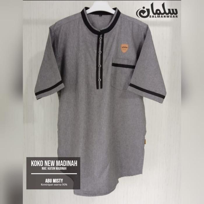 Gambar Baju Koko Pria Dewasa Mat Katun Madinah - Abu Misty, L dari Aljunzin MS undefined Tokopedia