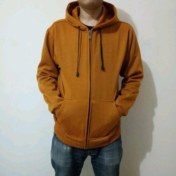 Gambar Sweater Hoodie Jumper Zipper Premium Polos - MUSTARD, XL dari Central Multi Digital undefined Tokopedia