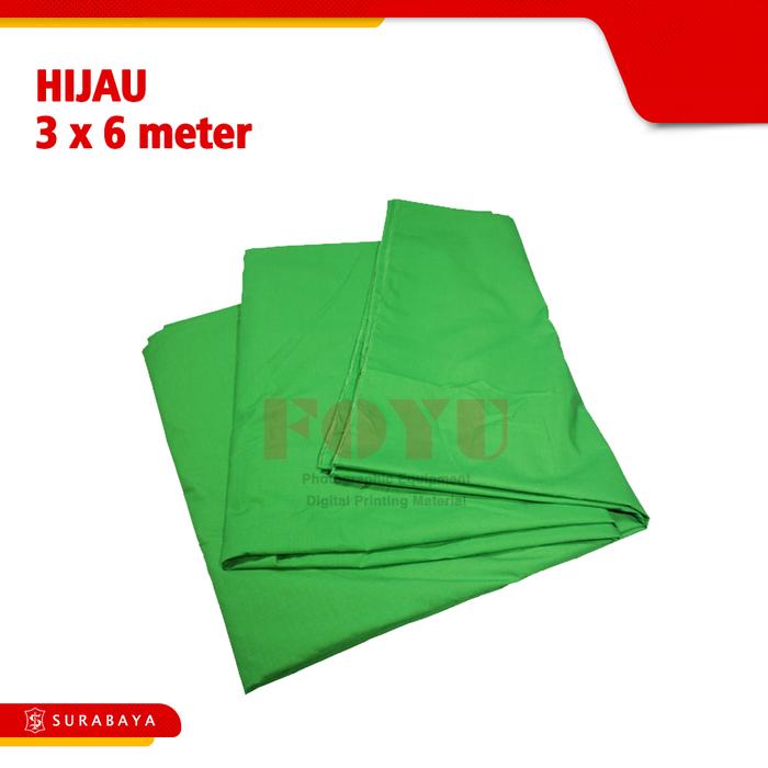 Gambar Background Foto Katun Lipat Motif Polos Warna Basic Uk. 3 x 6 Mtr - Hijau dari Foyu Photo undefined Tokopedia
