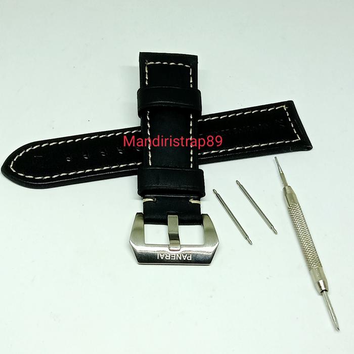 Gambar STRAP TALI JAM TANGAN KULIT PANERAI LUMINOR ORIGINAL 22MM - 26MM - Hitam, 22MM dari Mandiristrap88 undefined Tokopedia
