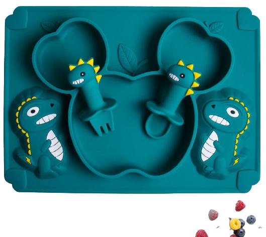 Gambar Silicone Feeding Set, Tempat Makan, Piring Bayi Balita Silicon, - Tosca dari its-mody undefined Tokopedia