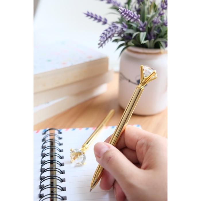 Gambar Diamond Crystal Pulpen / Souvenir Pernikahan Pen - Gold dari Home Decor Zega undefined Tokopedia