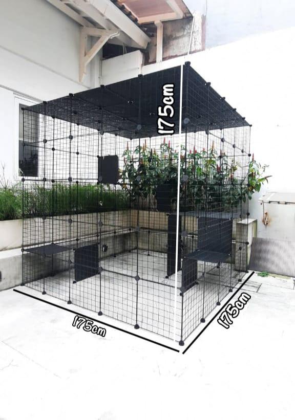 Gambar rumah kandang kucing kelinci anjing custom diy multifungsi - 175x175x175 dari tokosouvenirs undefined Tokopedia