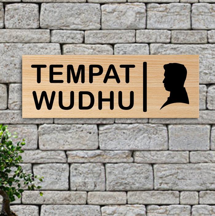 Gambar Mushola Sign / Hiasan dinding Penanda Mushola / Tempat Wudhu - TW-Pria dari @darikayu.id undefined Tokopedia