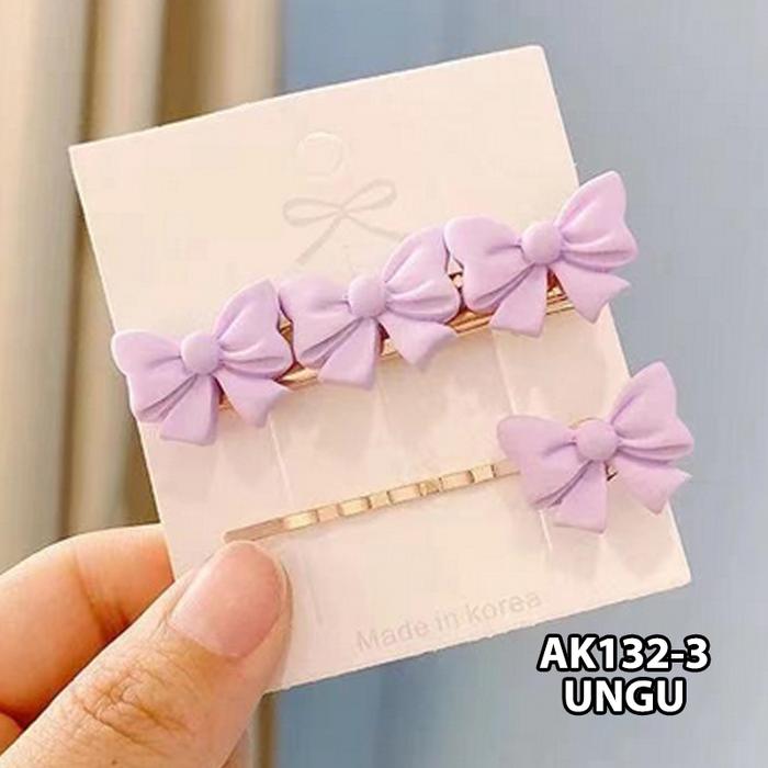 Gambar Jepit Rambut Korea Anak Perempuan Motif Pita Kecil Aksesoris AK132 - AK132-3 UNGU dari NOMIDE STORE undefined Tokopedia