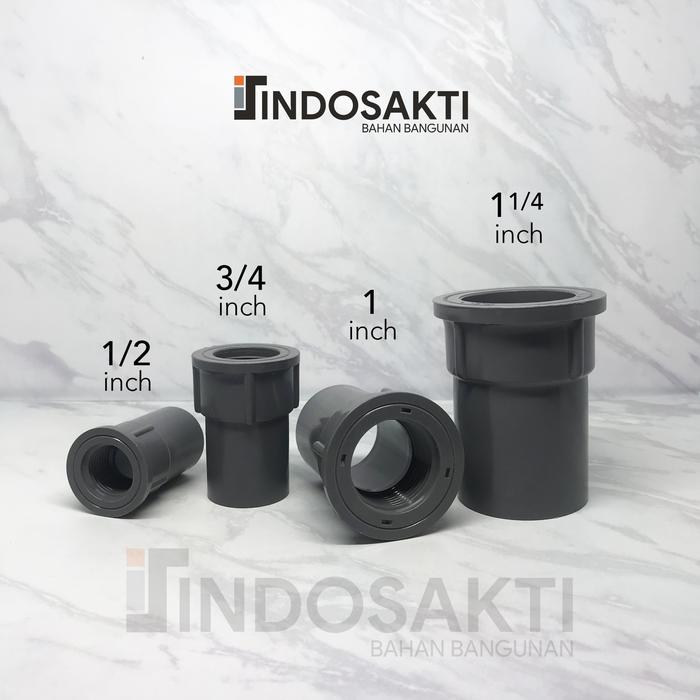 Gambar Sambungan Pipa PVC Rucika AW Sok Drat Lurus Tee Knee Elbow 1/2, 3/4, 1 - SDD 1 1/2 dari Indosakti Bahan Bangunan undefined Tokopedia