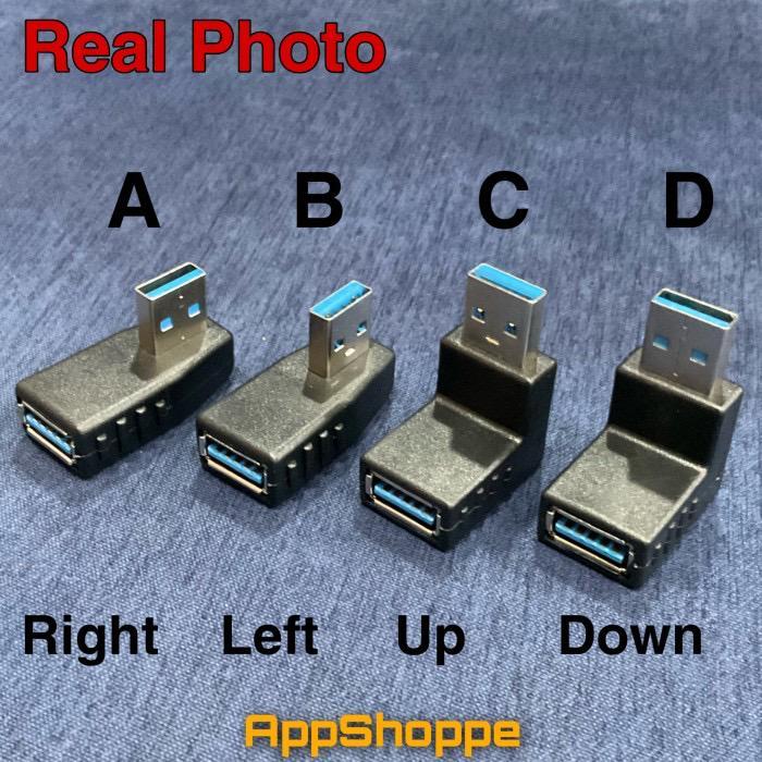 Gambar OTG Adaptor Convertor 3.0 Male Female USB Adapter L Shape Connector - C UP dari DKD Shop78 undefined Tokopedia