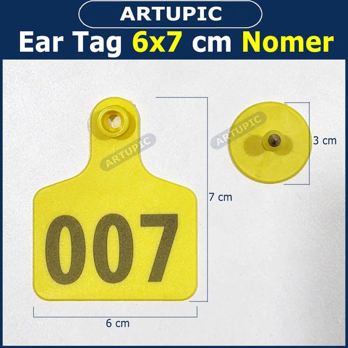 Gambar Ear Tag 6x7 cm Nomer Per100 Anting Babi Sapi Kambing Murah Plastik - Kuning dari Artupic Peralatan Peternakan undefined Tokopedia