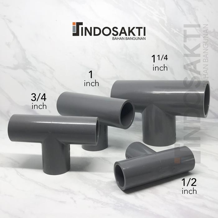 Gambar Sambungan Pipa PVC Rucika AW Sok Drat Lurus Tee Knee Elbow 1/2, 3/4, 1 - T 1/2 dari Indosakti Bahan Bangunan undefined Tokopedia