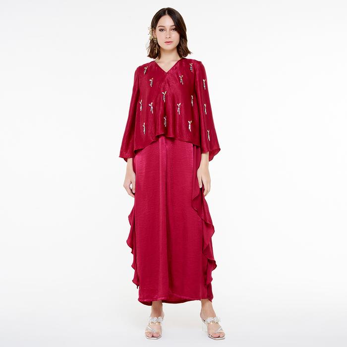 Gambar Jenni Austin - Mokhsa Dress - maroon, tanpa inner dari Jenni Austin undefined Tokopedia