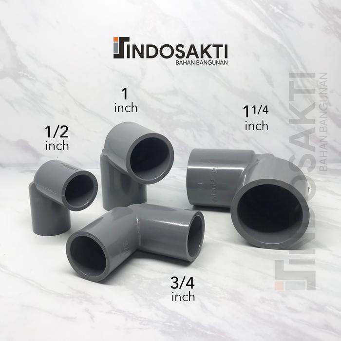 Gambar Sambungan Pipa PVC Rucika AW Sok Drat Lurus Tee Knee Elbow 1/2, 3/4, 1 - L 1/2 dari Indosakti Bahan Bangunan undefined Tokopedia