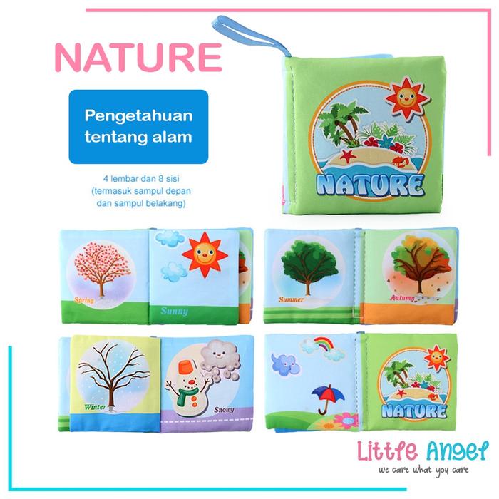 Gambar BUKU KAIN EDUKASI ANAK Buku Bantal Bayi Mainan Edukasi Karakter Anak Balita Belajar Cerita Gambar Edukatif Cloth Education Soft Book - Nature dari Little Angel undefined Tokopedia