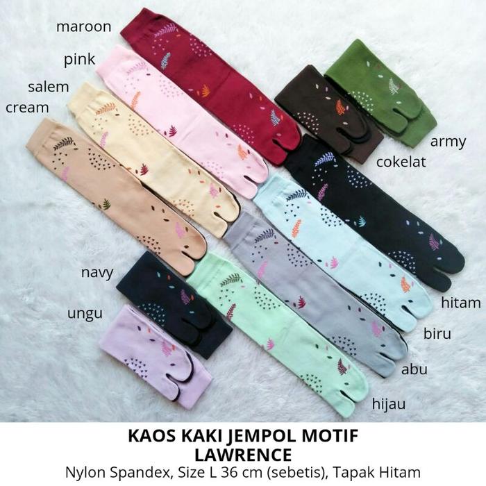 Gambar Kaos Kaki Wanita Muslimah Jempol Motif Lawrence (THL-L) Dewasa Murah - L, Marun dari Arofa Hijab Grosir Kab. Lumajang Tokopedia