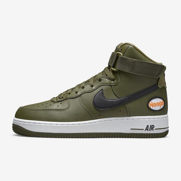 Jual NIKE AIR FORCE HIGH '07 LV8 ROUGH GREEN TOTAL ORANGE