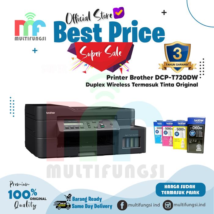Jual Printer Brother DCP-T720DW Duplex Wireless T720 / 720DW Garansi Resmi  - Jakarta Pusat - Multifungsi Online | Tokopedia