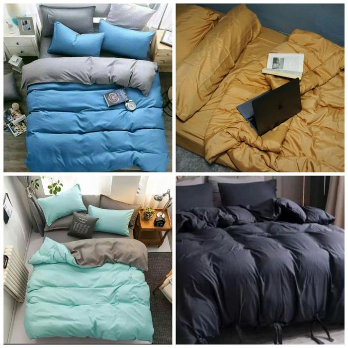 Jual DISKON QUILT COVER polos embos sarung bedcover duvet cover