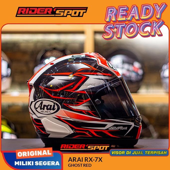 Gambar Helm Motor Arai Rx-7X Ghost Red Full Face Helmet Ori Japan Rx7X Black - M dari Seoly Shop undefined Tokopedia