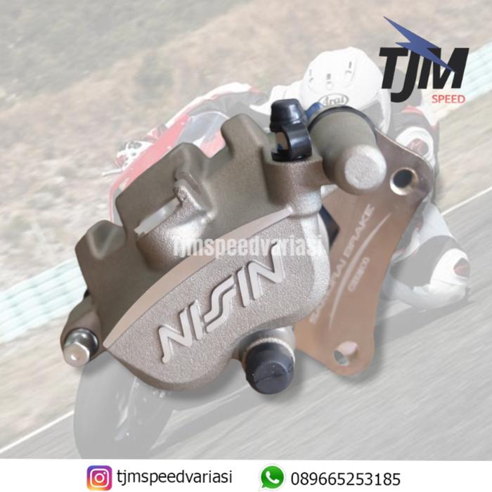 Gambar Kaliper Nissin Samurai 2 Piston PCX 160, Vario 160, ADV 150 - Titanium Grey dari Tjmspeed undefined Tokopedia