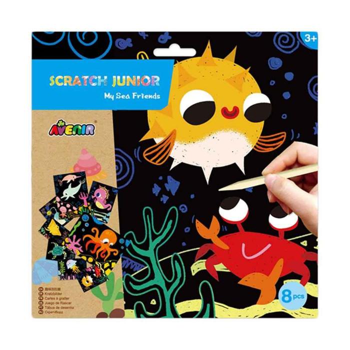 Gambar Avenir Scratch Mainan Kreatif Edukasi My Sea atau Dinosaur Friends - My Sea Friends dari Mishana Shop undefined Tokopedia