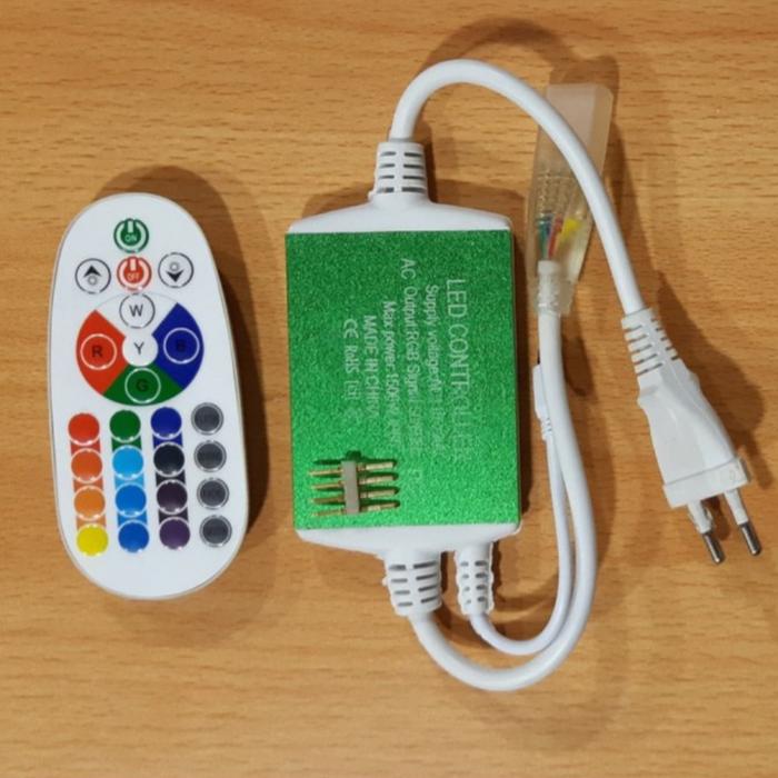 Gambar lampu selang rgb warna warni remote 100m 5050 led strip remote 100m - REMOTE dari starlight.electric undefined Tokopedia