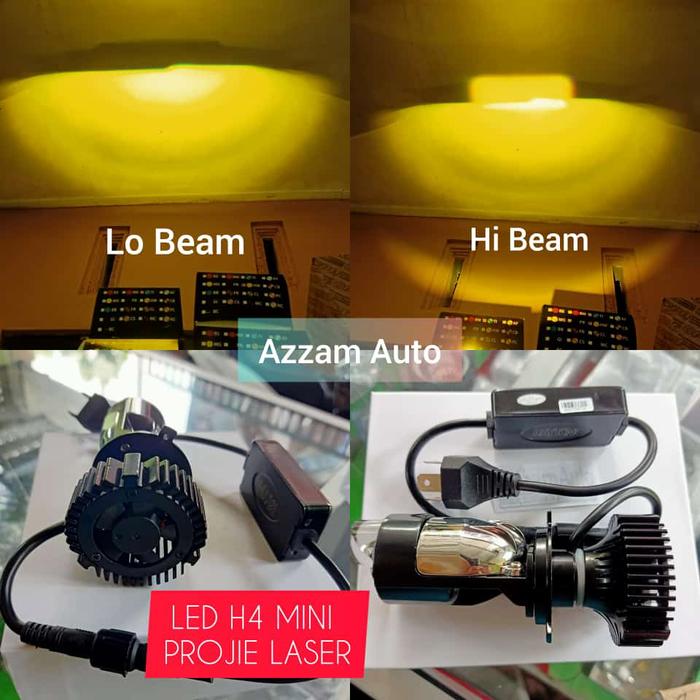 Gambar LED H4 MINI PROJIE LASER M01X CUT OFF - Kuning dari Konco_KeLED undefined Tokopedia