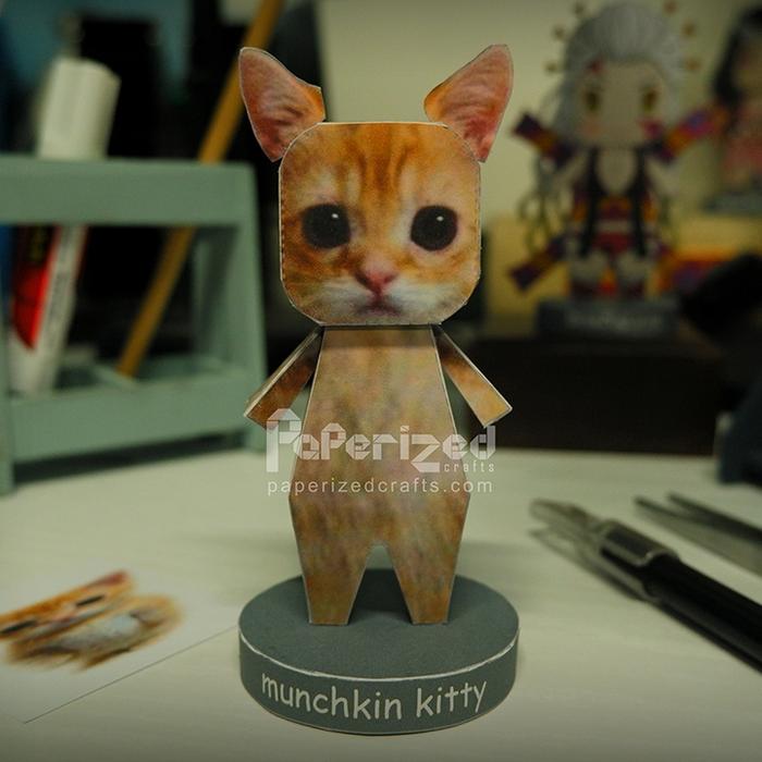 Gambar PAPERCRAFT FIGURE BY PAPERIZED DIY - Munchkin Kitty dari CUAN JAYA undefined Tokopedia