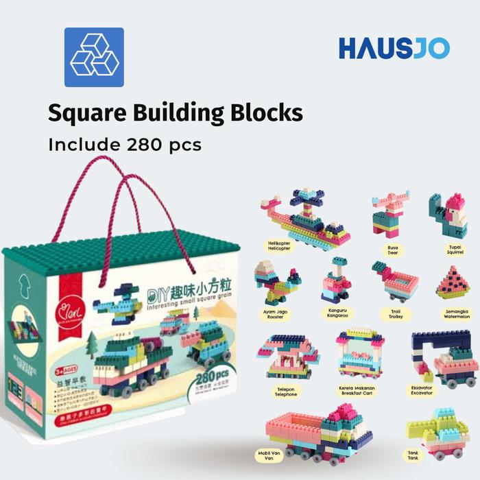 Gambar Mainan Anak Building Block DIY Lego Set 280 pcs (Mainan Susun Balok) - Dus dari HausJo Digital undefined Tokopedia
