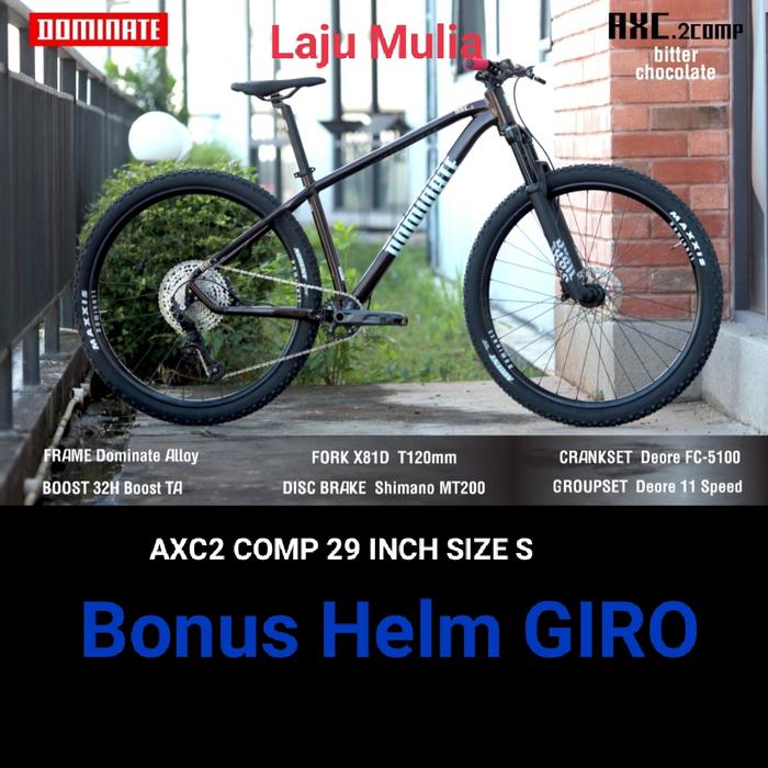 Jual SEPEDA GUNUNG DOMINATE AXC2 COMP 29 INCH SIZE S 11 SPEED