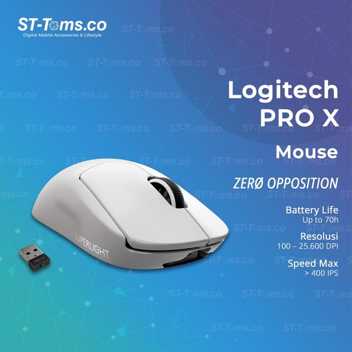 Gambar Logitech Pro X Superlight Wireless Gaming Mouse - Putih dari ST-Toms.co undefined Tokopedia