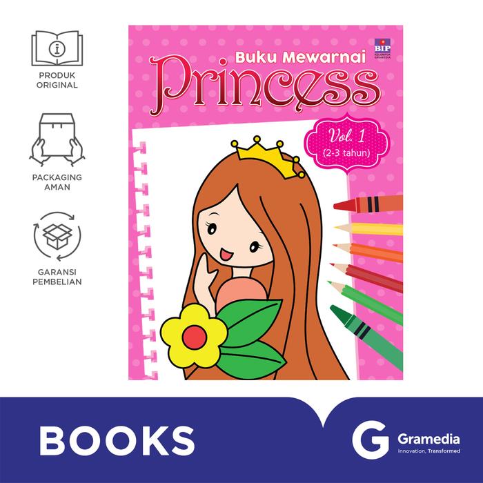 Gambar Buku Mewarnai Princess Vol.1 dari Gramedia undefined Tokopedia