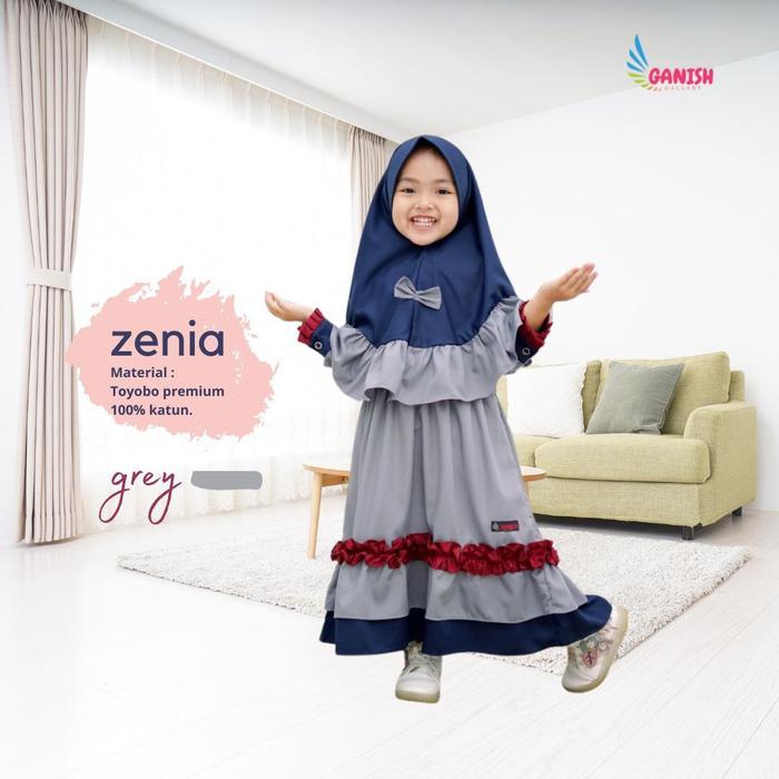 Gambar GAMIS ZENIA SET HIJAB ANAK DAN REMAJA USIA 2-14 TAHUN - Grey, S (2-3thn) dari ARA Muslim Kidz_NEW undefined Tokopedia