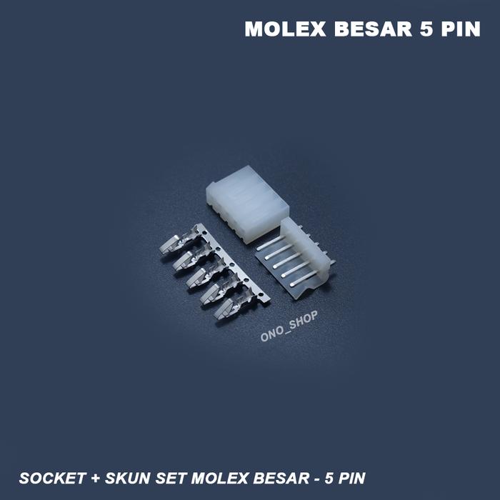 Gambar Socket + Skun Set Molex Besar - 5 Pin dari Ono Shop undefined Tokopedia