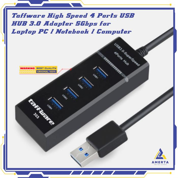 Gambar High Speed 4 Ports USB HUB 3.0 Adapter 5Gbps for Laptop PC Notebook dari Amerta Center undefined Tokopedia