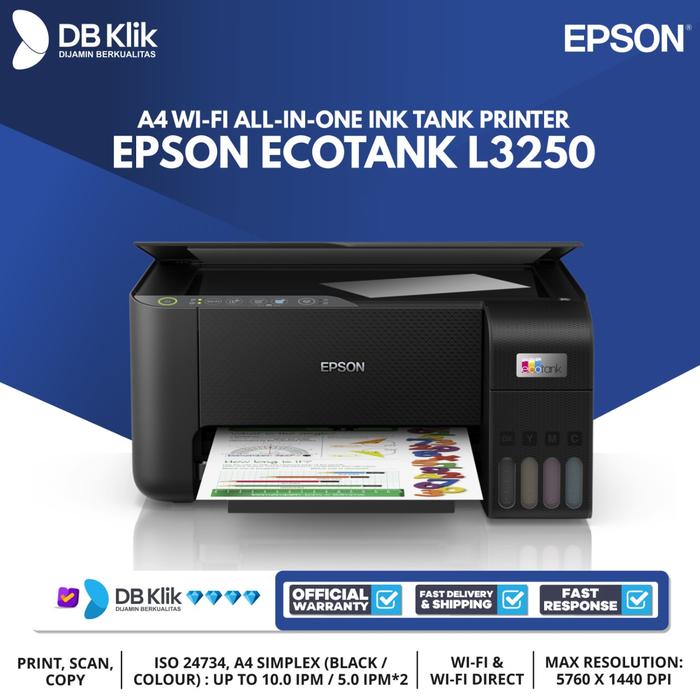 Jual Printer EPSON EcoTank L3250 A4 All in One-EPSON L3250 Ink Tank