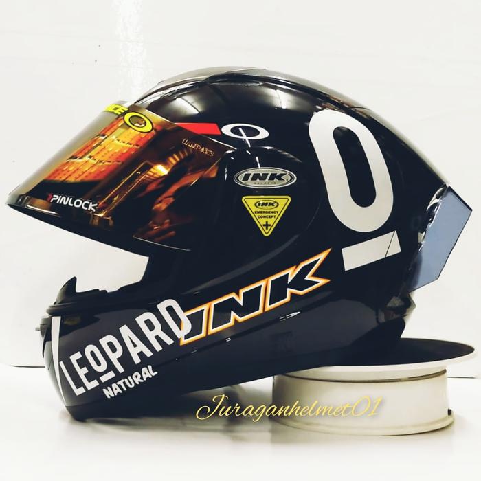 Gambar helm full face ink cl max paket ganteng black glossy leopard - Hitam, M dari juraganhelmet01 undefined Tokopedia