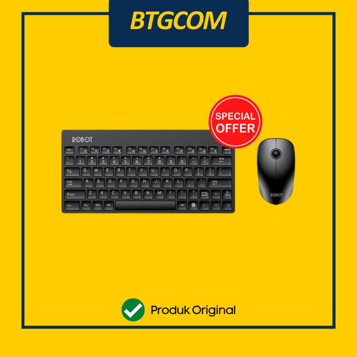 Gambar Robot KM3000 Portable Mini Wireless Combo Keyboard Mouse Bundle - Hitam dari btgcom undefined Tokopedia