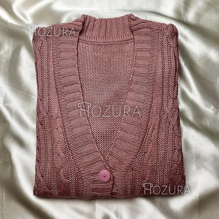Gambar Hozura - Cardigan Sweater Rajut Wanita Lanna (Batta) - Cardigan Rajut - Pink Dusty dari DSHcorp9 undefined Tokopedia