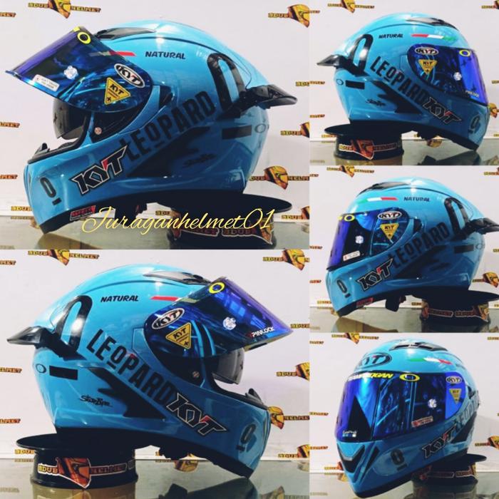 Gambar helm full face kyt falcon paket ganteng leopard - 4, M dari juraganhelmet01 undefined Tokopedia