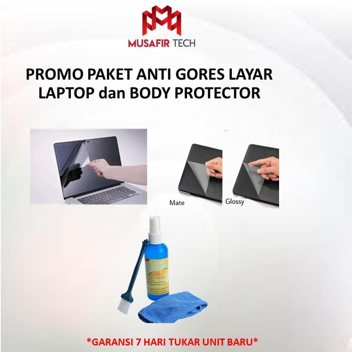 Gambar PROMO PAKET ANTI GORES LAYAR LAPTOP dan BODY PROTECTOR dari MUSAFIR TECH undefined Tokopedia