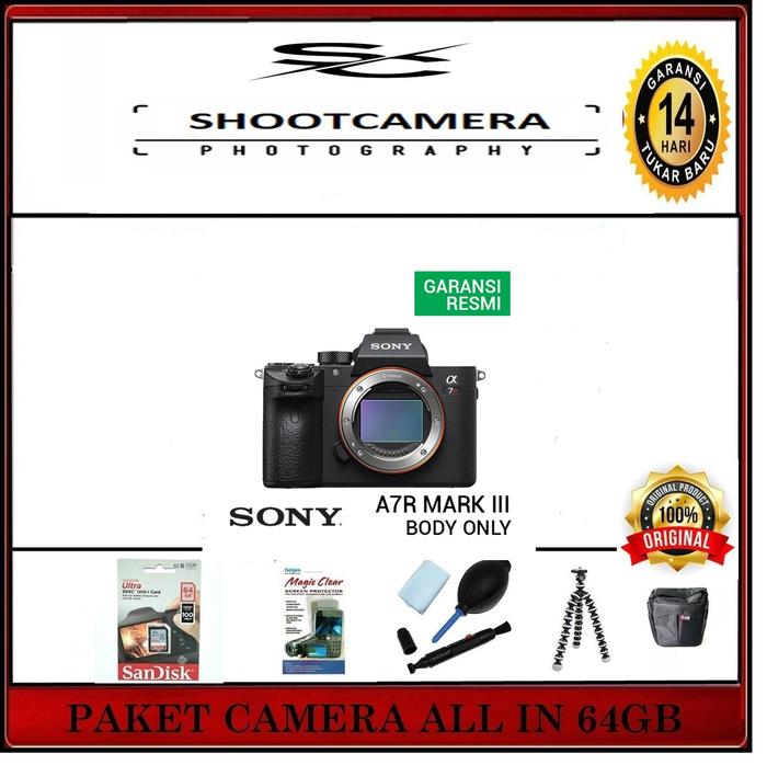 SONY A7R III BODY CAMERA SONY A7R MARK III BODY ONLY UNIT STANDART di  Shoootcamera Tokopedia