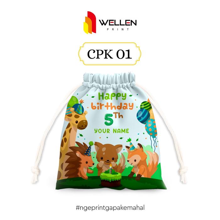 Gambar Pouch Serut Custom Print / Drawstring pouch / Pouch Souvenir packaging - CPK 01 dari WELLEN PRINT OFFICIAL undefined Tokopedia