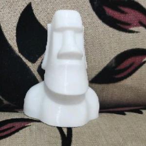 Gambar Patung Moai (emote batu) 3D Print - Putih dari drmeme_figure undefined Tokopedia