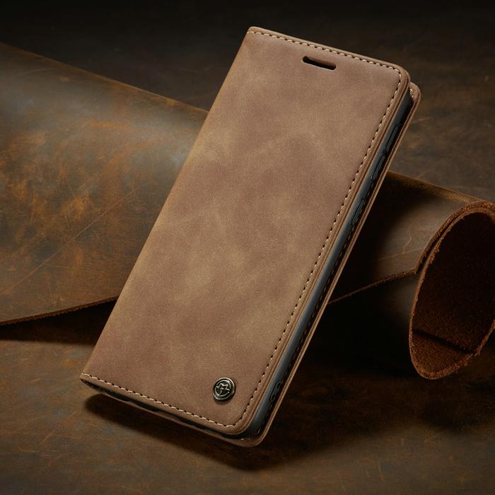 Gambar VIVO Y19 / Y20sG Y20s G FLIP COVER MAGNETIC LEATHER CASE MAGNET WALLET - Cokelat Muda, VIVO Y19 dari Akaaccesories undefined Tokopedia